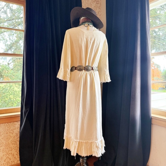 Rustic Linen Dress - Handmade - Picture 6 of 6